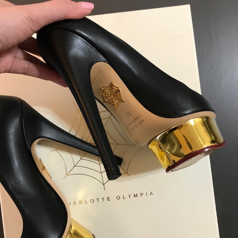 Charlotte Olympia Classic Dolly Pump in Black - Picture 2 of 11